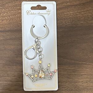 Silver Crown Keychain